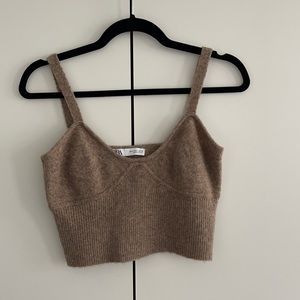 Zara knit cami/ crop top - Size L